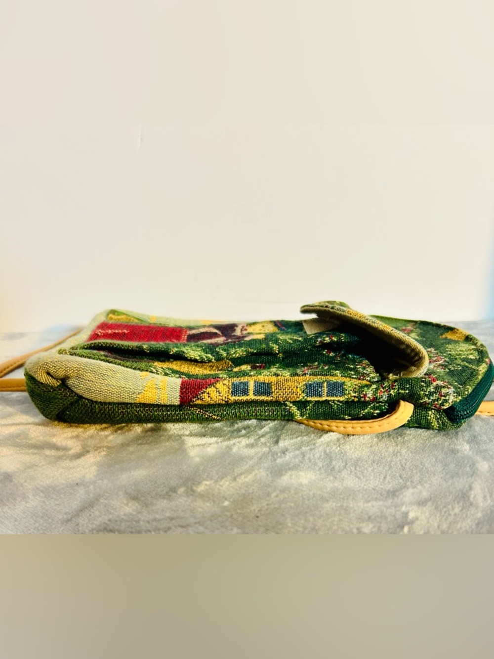 Vintage Tapestry Golf Scene Crossbody Bag Boho Mini Purse Novelty ⛳️ - Picture 10 of 13